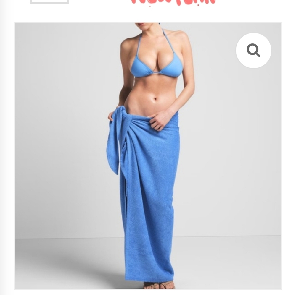 SKIMS TERRY COVER UP SARONG WRAP IN BLACK FIRST TWO PICTURES FOR Refference Only